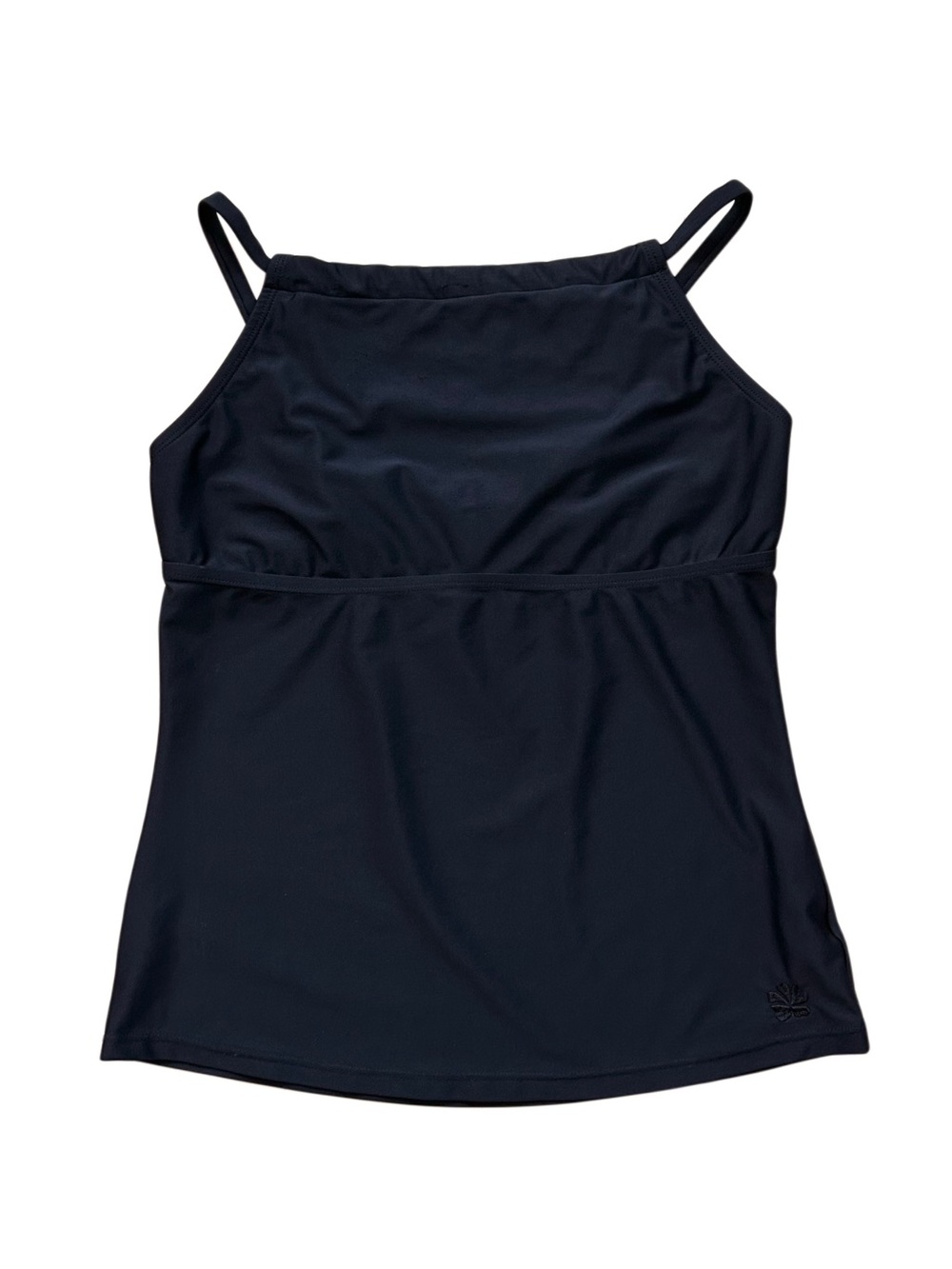 Hapari Black Tankini Swim Top XL 16 SPF 50+ Adjustable Strap Shelf Bra